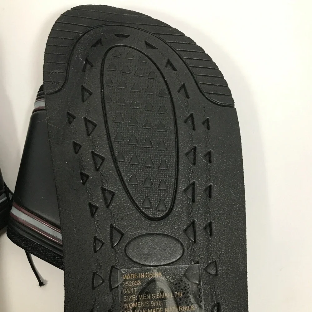 Texas A&M Aggies Slide Sandals Black Maroon Mens Small 7-8 Womens 9-10